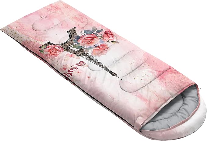 QOOMO Axolotl Cute Camping Sleeping Bags,3 Season Warm & Cool Weather,Lightweight,Waterproof Sleeping Bags for Adults & Kids,Traveling,and Outdoors