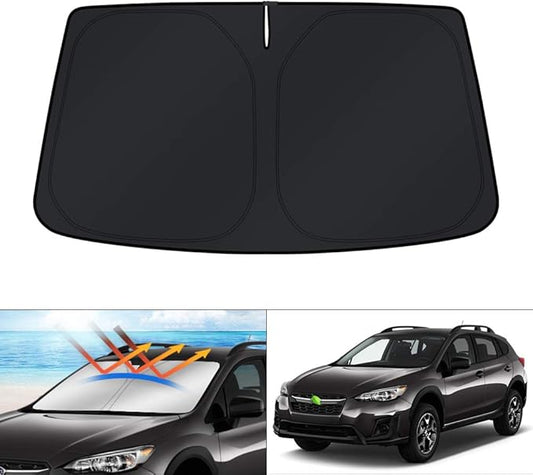 KUST Windshield Sun Shade for 2012-2017 Subaru Crosstrek/XV 2018-2023 Subaru Crosstrek Accessories Sunshade Foldable Sun Protector Block UV Rays Keep Car Cooler