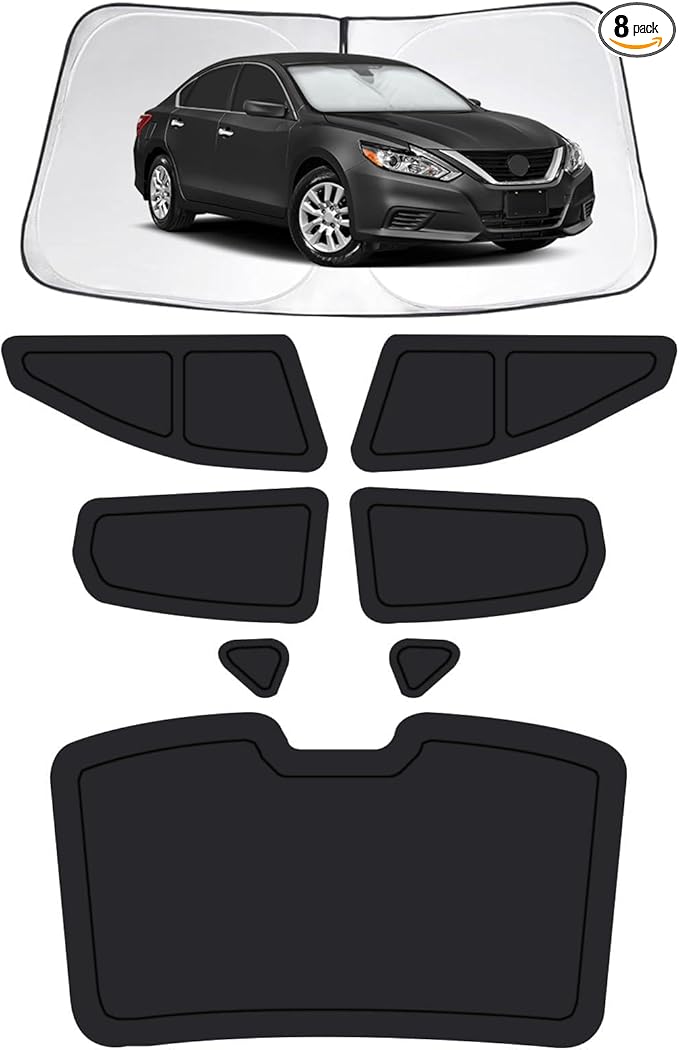 Car Window Shades for Nissan Altima 2013-2018, Full Car Window Covers for Privacy, Sunshades for Altima Front Rear Windshield Side Windows to Block UV and Protect Privacy(8pcs)