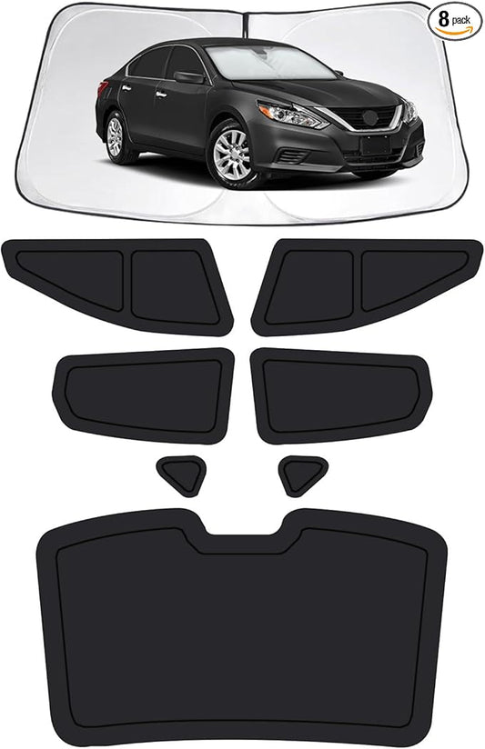 Car Window Shades for Nissan Altima 2013-2018, Full Car Window Covers for Privacy, Sunshades for Altima Front Rear Windshield Side Windows to Block UV and Protect Privacy(8pcs)