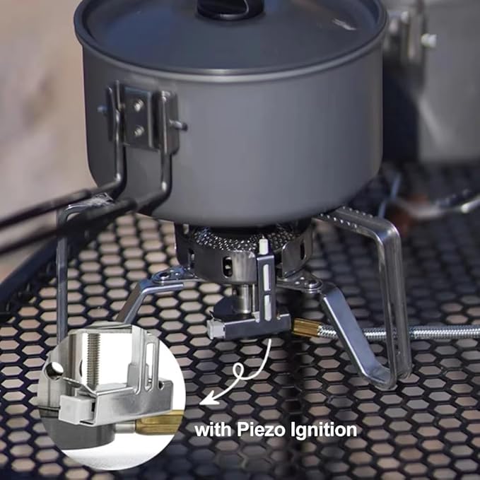 Fire-Maple FMS-125 PRO Gas Stove – Compact High-Powered Backpacking Stove with Wind-Resistant Flame, Stable Detachable Design, Electric Ignition – Lightweight & Durable for Camping & Hiking