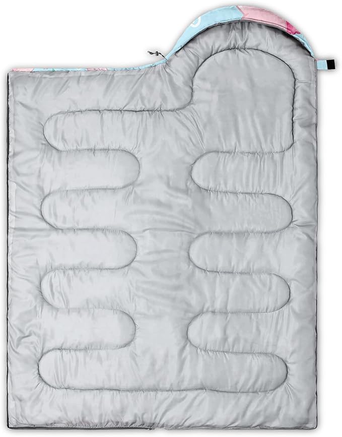 QOOMO Axolotl Cute Camping Sleeping Bags,3 Season Warm & Cool Weather,Lightweight,Waterproof Sleeping Bags for Adults & Kids,Traveling,and Outdoors