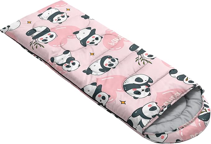 QOOMO Axolotl Cute Camping Sleeping Bags,3 Season Warm & Cool Weather,Lightweight,Waterproof Sleeping Bags for Adults & Kids,Traveling,and Outdoors