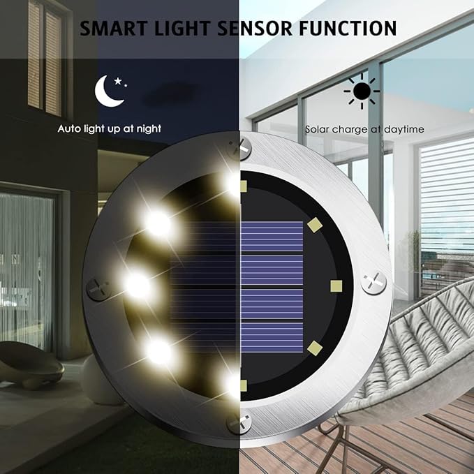 OULONGER Solar Ground Lights 16Pack, Garden Solar Outdoor Waterproof Pathway Bright In-Ground Lights Outdoor Lighting Decor for Lawn, Patio, Yard, Driveway,Walkway Warm Light