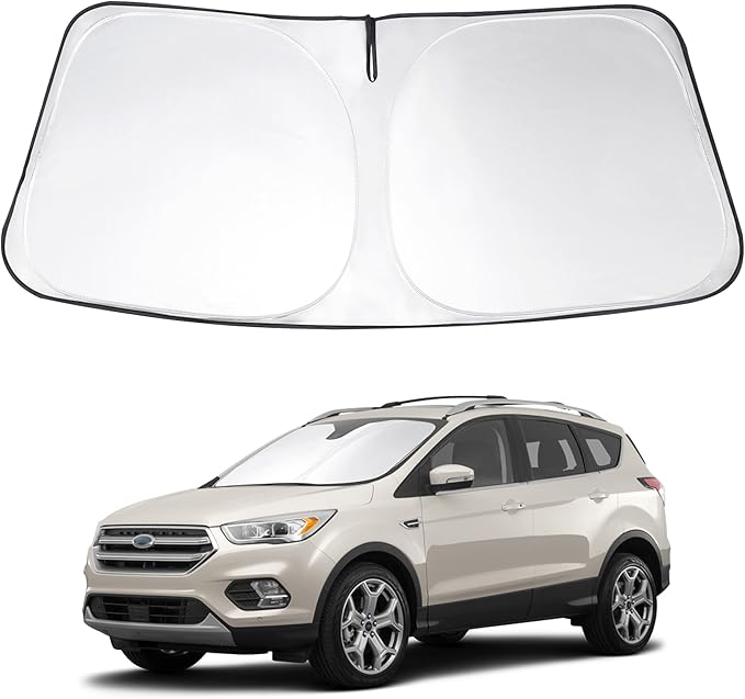 Windshield Sun Shade Compatible with 2013-2016 2017 2018 2019 Ford Escape Accessories Foldable Window Sunshade Sun Visor Protector Blocks Sun Rays