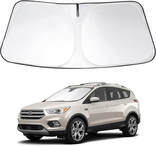 Windshield Sun Shade Compatible with 2013-2016 2017 2018 2019 Ford Escape Accessories Foldable Window Sunshade Sun Visor Protector Blocks Sun Rays