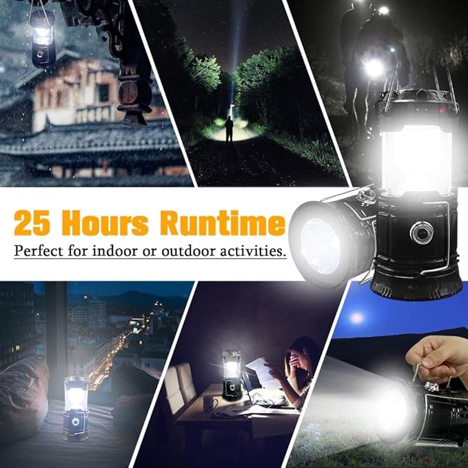 4PCS Portable Solar Rechargeable LED Camping Light,with USB Charging Port,Suitable for Hiking,Night Fishing,Emergency Use