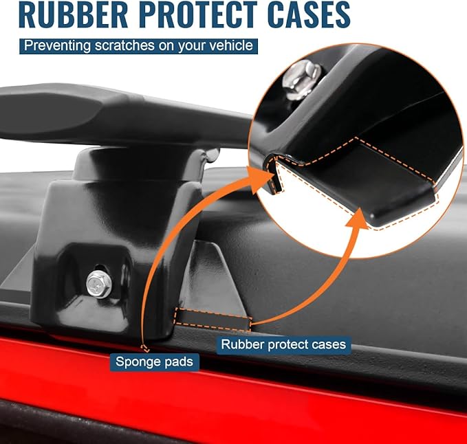 Wonderdriver Heavy Duty 330lb Roof Rack Cross Bars Compatible with Jeep Wrangler JK JL Gladiator JT 2007-2026, 2 & 4 Door Aluminum Crossbars Rooftop Cargo Bag Kayak Bike Carrier