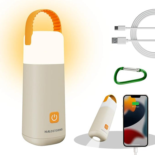 Camping Lantern, 350 Hours Running Time Rechargeable Lantern, 3200mAh Lantern Flashlight with 4 Modes, Waterproof Tent Light for Hiking, Emergency, Power Outages (Yellow 1PK)