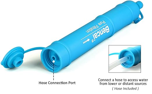 4-Stage 0.1 Micron Ultrafiltration Water Filter Straw | 3-Section Detachable for Easy Backwash | for Outdoor, Survival & Emergency, 2-Pack