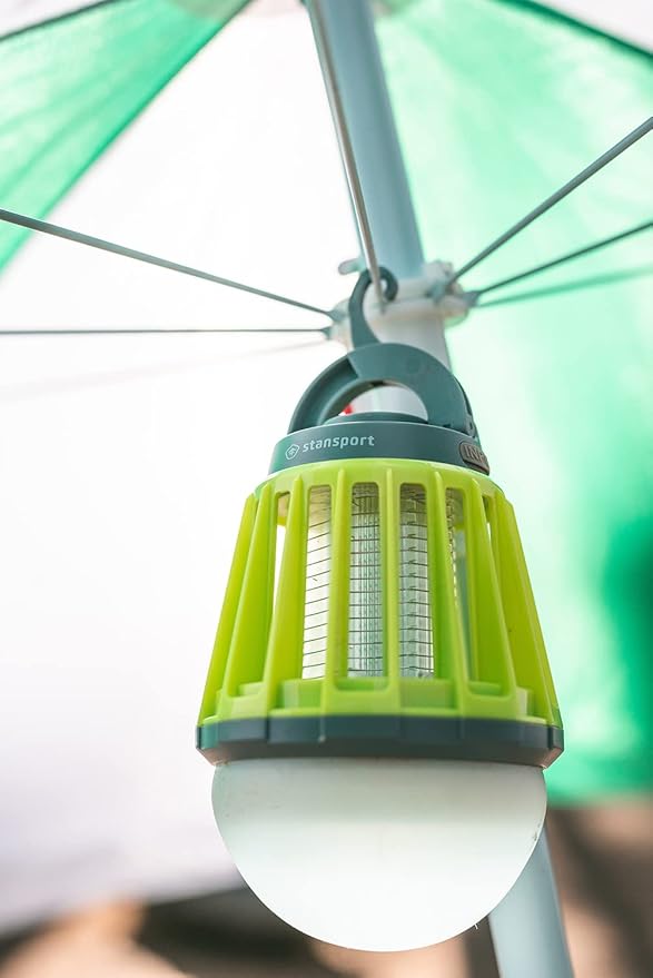 Stansport Insect Zapper & Lantern Combo – 180 Lumen LED Camping Light with 3 Brightness Settings – USB Rechargeable Bug Zapper with 500V Electric Grid – Portable Outdoor Lantern for Tents & Patios