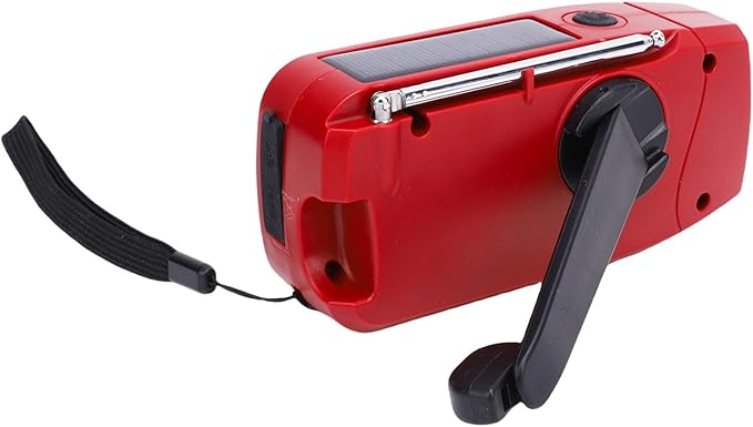Eujgoov Solar Radio, Emergency Hand Crank Radio with 2000mAh Power Bank and IPX3, for Camping Backpacking Survival Situations and Weather Alerts