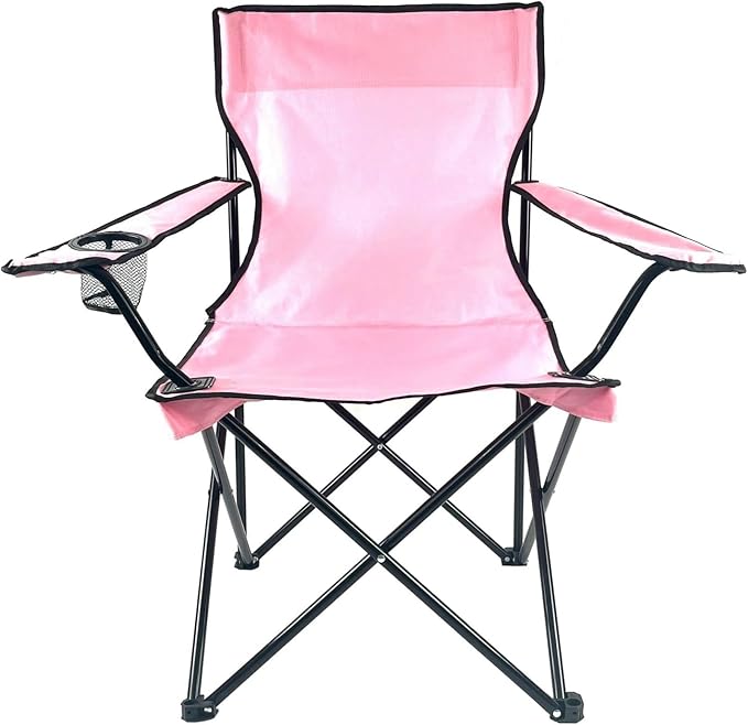 Folding Portable Outdoor Camping Chair[Large] (Pink)
