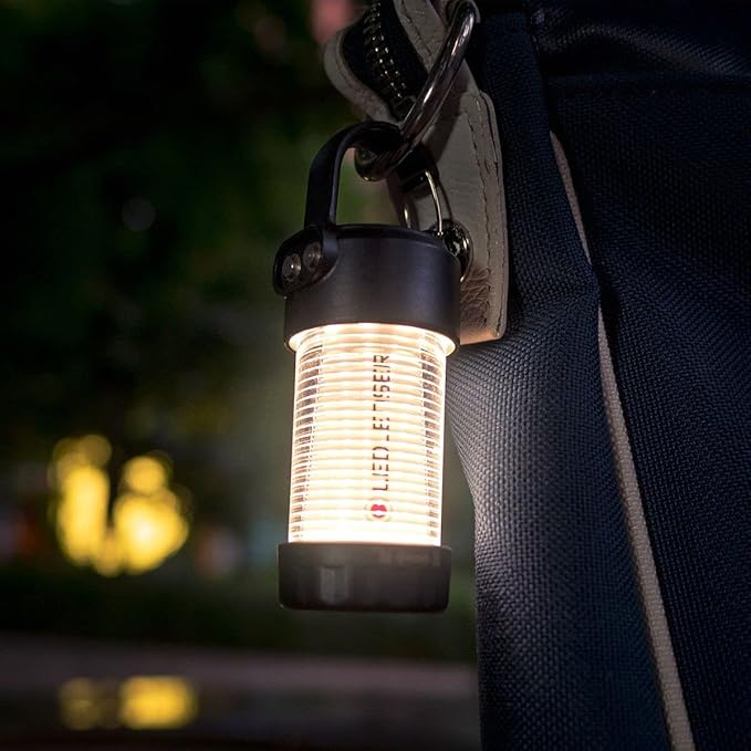 Ledlenser ML4 Warm Light Rechargeable Lantern - Black, 300 Lumens, IP66 Rated - Smart Light Headlamp & Emergency Lantern - Flexible Mount & Camping Gear Attachment