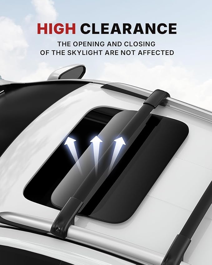 Richeer 300LBS Roof Rack Cross Bars for 2013-2018 RAV4 with Side Rails,Lockable Heavy Duty Aluminum Cross Bar with Anti-Theft Locks for Cargo Racks Rooftop Luggage Carrier Canoe Kayak Bicycle roof Bag