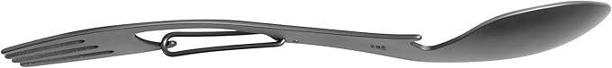 Kershaw Ration Multi Tool Spork, Stainless Steel Spoon, Fork, Carabiner and Bottle Opener, Regular and XL Sizes