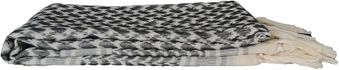Explore Land Cotton Shemagh Keffiyeh Tactical Desert Scarf Neck Head Wrap with Tassel for Men Women