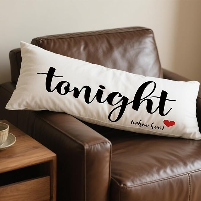 Bridal Shower Gifts 20x54 Body Pillow Cover, Bachelorette Gifts for Bride, Anniversary Wedding Gift Tonight Not Tonight Decorative Long Body Pillow Cases for Bed Couch