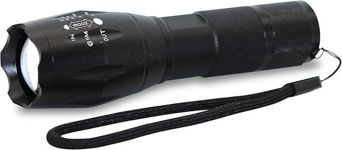 Newhouse Lighting High-Lumen Tactical Flashlight FLSHTCH, Powerful Battery-Powered Camping Essential, Compact Emergency Flashlight for Home, Earthquake Emergency Kit, Survival Gear and Supplies