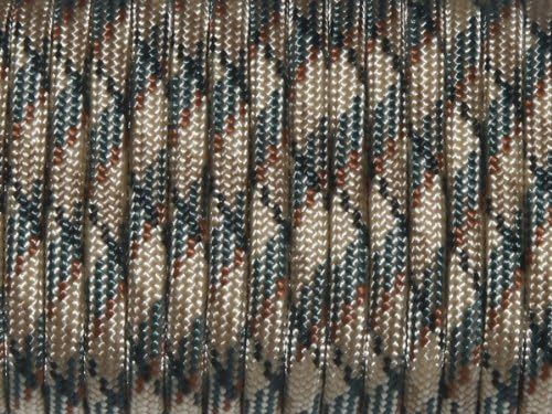 7 Strand Core 550lb Paracord Parachute Cord Lanyard Mil Spec Type III-100ft (Light Blackish Green Camo(33#))