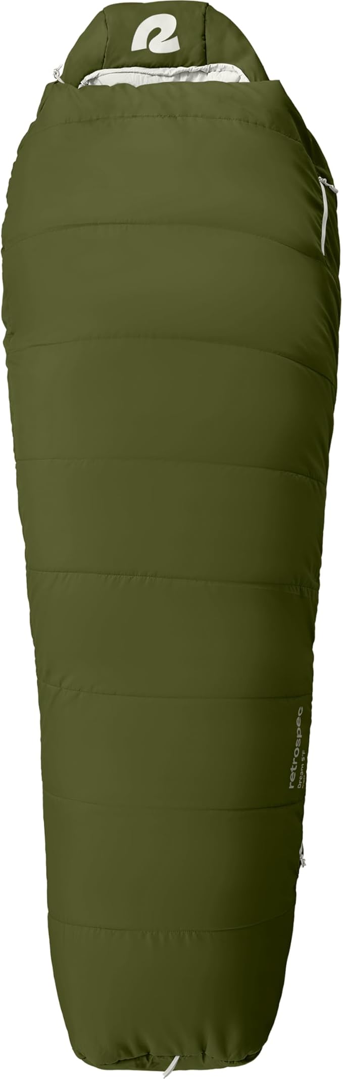 Retrospec Dream Mummy Sleeping Bag - 5, 15, & 30°F Cold Weather Camping & Travel Essential Gear with Water - Resistant Shell & Synthetic Fill - Zippered Pocket & Stuff Sack
