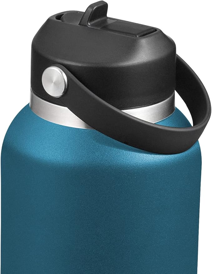 Haloera Straw Lid for Yeti Rambler Bottle - 18 26 36 64 oz, Lid with Straws and Flexible Handle Straw Lid Replacement, Straw Cap Compatible with Yeti Rambler Water Bottle Accessories