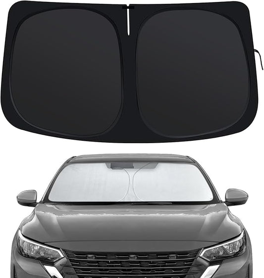 Side Window Sunshades Intended for Nissan Sentra 2020-2025, Front Window Shades Custom Fit Sentra, Foldable Car Sun Shield with Steering Wheel Sunshade to Block UV Keep Car Cool