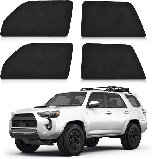 ZATOOTO Car Window Shades Custom Fit for Toyota 4Runner 2017-2024 4-Pack Car Window Covers with 100% UV Protection and Total Blackout Privacy Heat Insulation for Family Travel Baby and Pet Safety