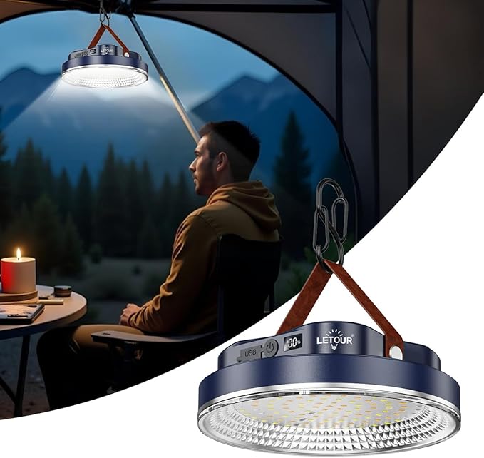 5000LM Flashlight Portable LED Camping Lantern Rechargeable Light 30W with Magnet , IPX4 Waterproof Tent Lights Power Failure Emergency Survival Kits Snowstorm