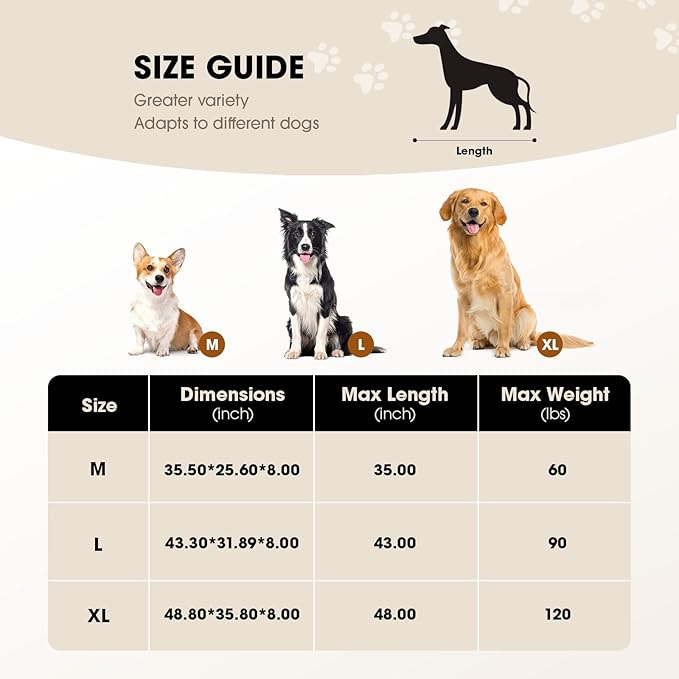 Czpalo Elevated Dog Bed, Raised Outdoor Pet Bed for Large Sized Dog, Portable Cooling Pet Cot with Breathable & Washable Mesh, Indoor & Outdoor Pet Hammock with Skid-Resistant Feet.