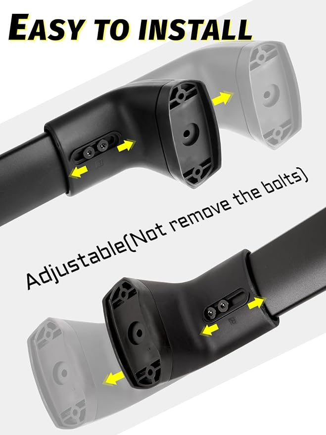 Roof Rack Cross Bars Compatible with Grand Cherokee Altitude & SRT & Trackhawk with Roof Black Moldings 2011-2021 with Anti-Theft Lock, Black Matte Aluminum Anti-Corrosion Crossbars