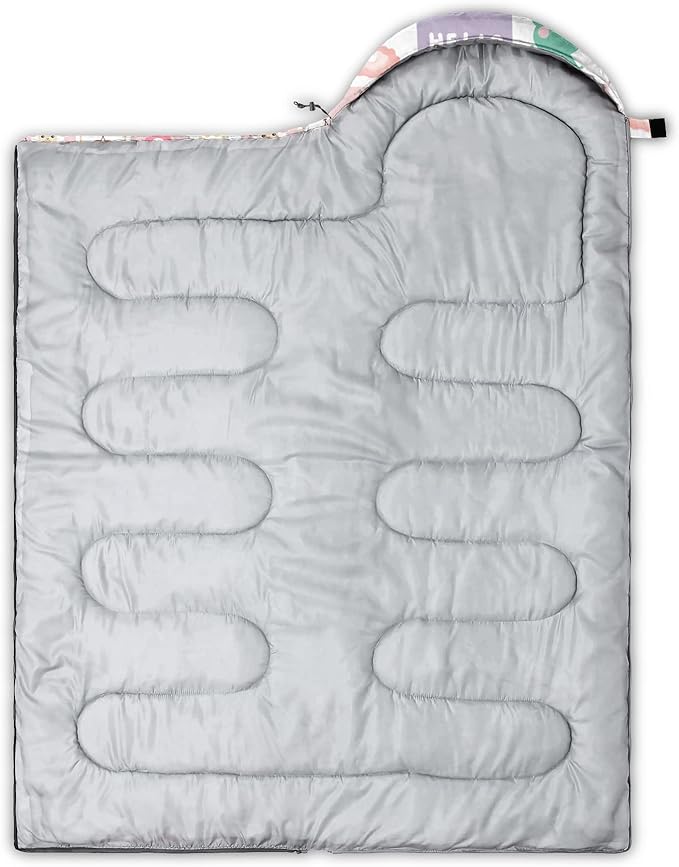 QOOMO Camping Sleeping Bags,3 Season Warm & Cool Weather,Lightweight,Waterproof Sleeping Bags for Adults & Kids,Traveling,and Outdoors,Camping Gear Equipment