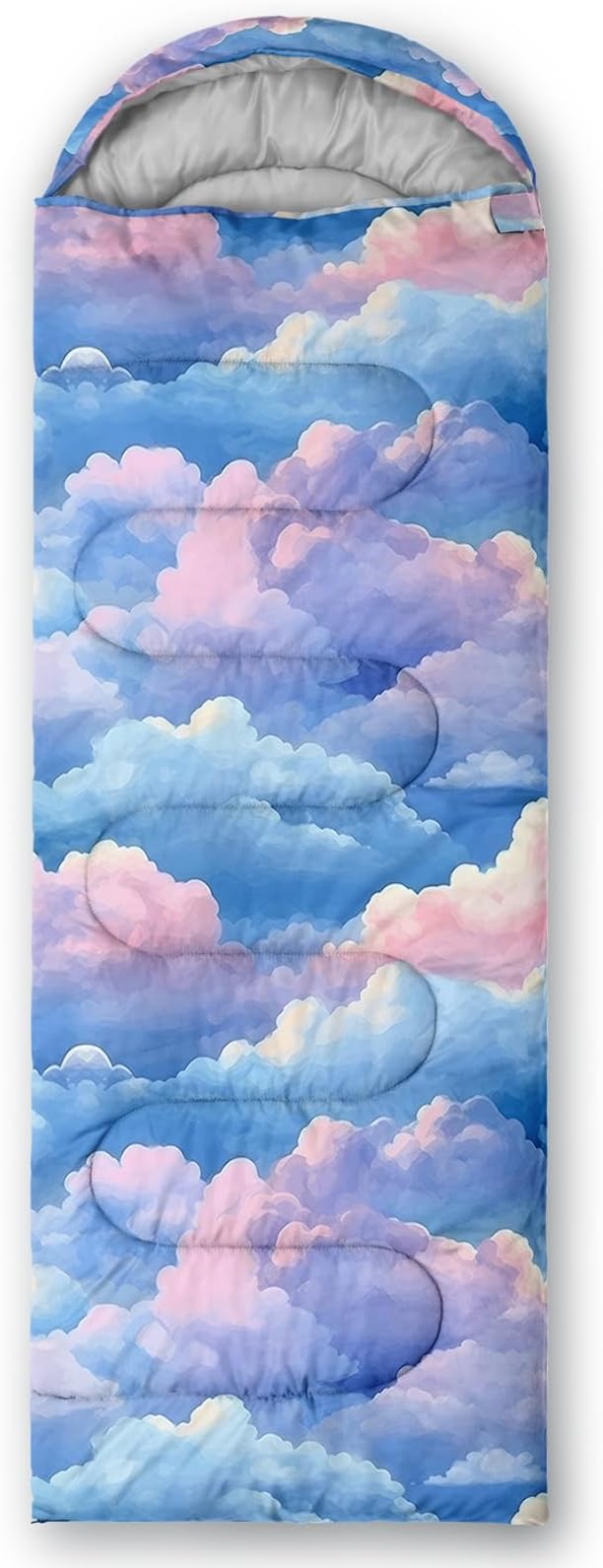 QOOMO Axolotl Cute Camping Sleeping Bags,3 Season Warm & Cool Weather,Lightweight,Waterproof Sleeping Bags for Adults & Kids,Traveling,and Outdoors