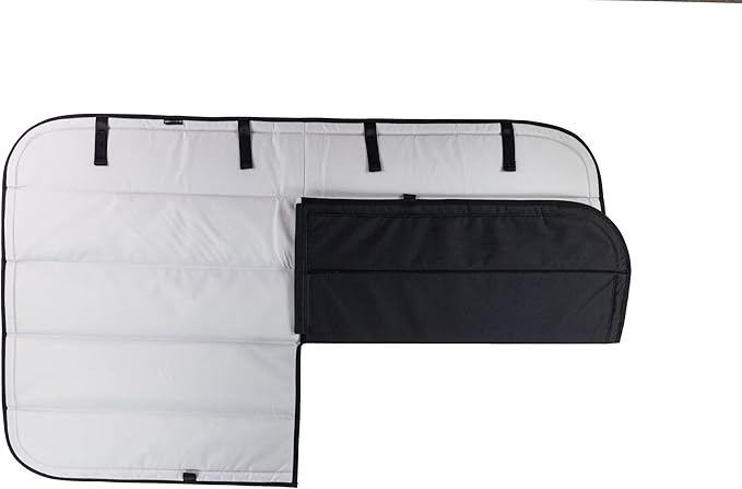 VanEssential Insulated Blackout Crew Window Cover Designed for Ford Transit Van Year 2015 to Current with NO Plastic Trim - Cool Gray