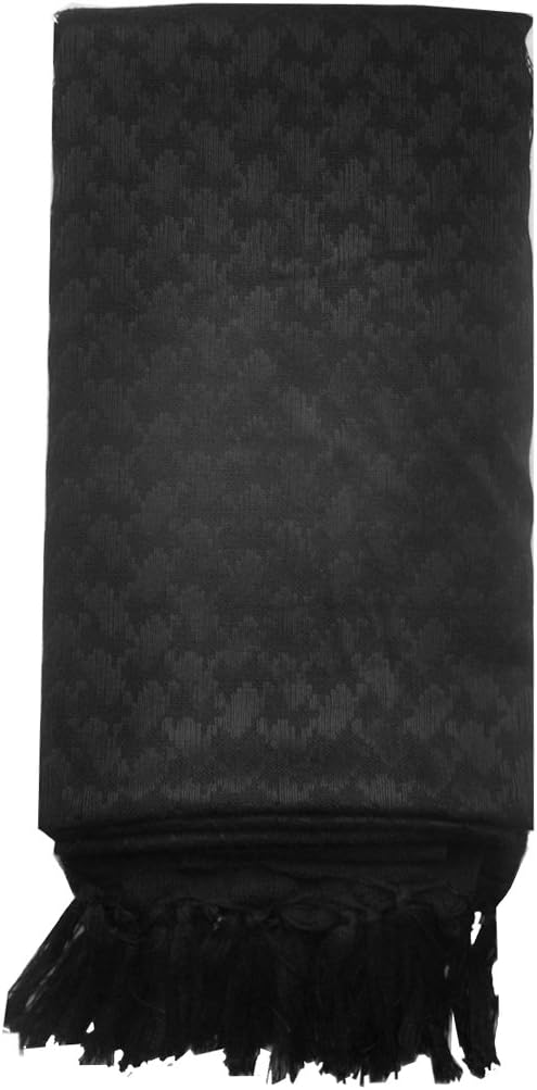 Explore Land Cotton Shemagh Keffiyeh Tactical Desert Scarf Neck Head Wrap with Tassel for Men Women