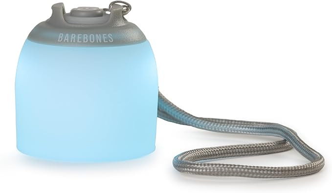 Barebones Multi-Color Mini Light - Compact Rechargeable LED Lantern with Magnetic Base, Silicone Lens, and 8" Lanyard for Camping, Backpacking, and Outdoor Adventures