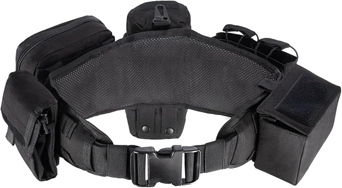 YAKEDA Tactical Battle Belt Duty Belt Law Enforcement Utility Belt Police Belt Set 5 PCS