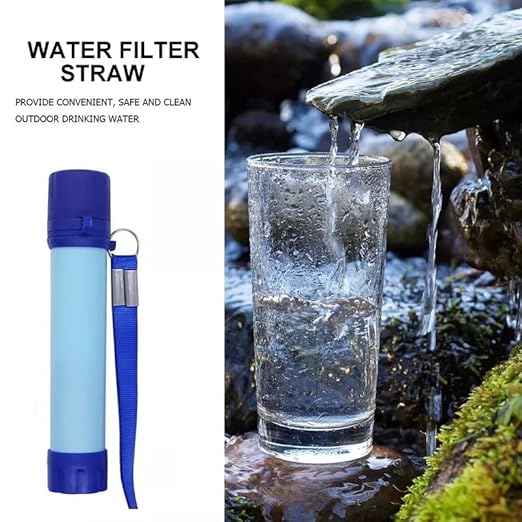Galaxy Personal Portable Water Filter Straw Filtration Purifier for Hiking, Camping, Hunting, Travel, Outdoor Emergency Survival Detachable Drinking One Pack