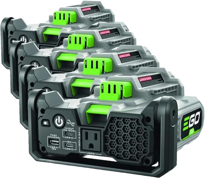 EGO POWER+ Portable Inverter, 400W, Power Inverter Generator, Quiet. Battery and Charger Not Included - PAD5000 (Pack of 4)