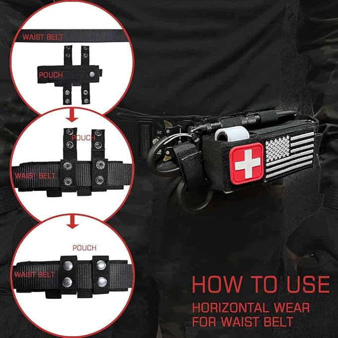 Upgrade 1000D Laser Cut Molle Tourniquet Holder, Heavy Duty Tactical Molle Tourniquet Pouch Holder