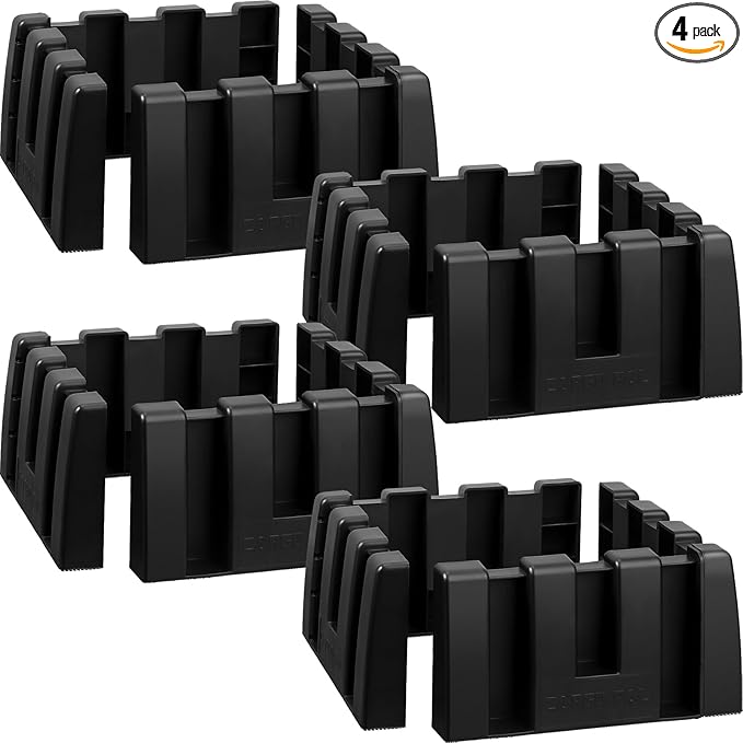 4 Pack Car Trunk Organizer Blocks for Back of SUV Multipurpose Car Storage Organizer Blocks Trunk Divider Available to Wool Carpet for Truck SUV Van Cargo