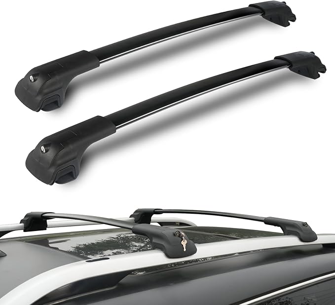 300LBS Roof Rack Cross Bars Compatible with Jeep Cherokee 2014-2023 Heavy-Duty Aluminum Crossbars Roof Rails Rooftop Cargo Basket Carrier Bag Luggage Canoe Kayak Bike