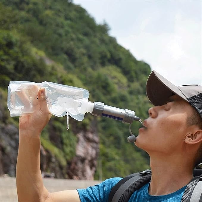 Portable Filter Water Purifier,Use UF Filter Membrane Outdoor Water Filter,ABS Material & Portable Filter Straws (Color : B)