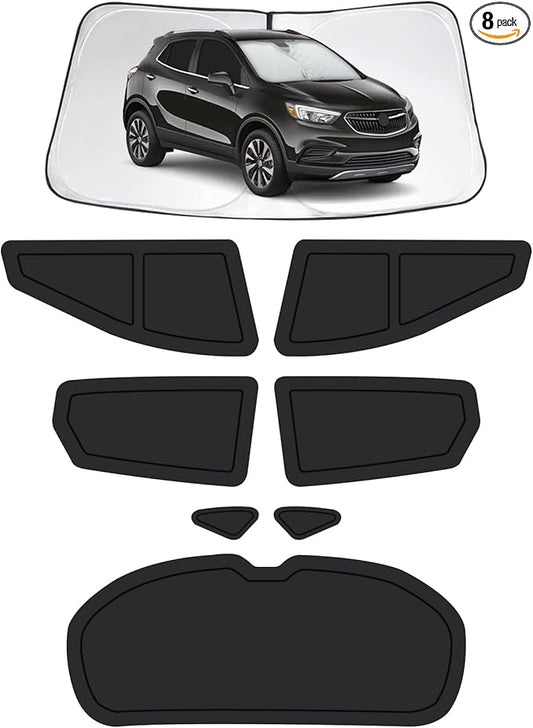 Car Window Shades for Buick Encore 2020-2025, Full Car Window Covers for Privacy, Sunshades for Encore Front Rear Windshield Side Windows to Block UV and Protect Privacy(8pcs)