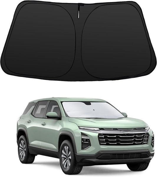 Windshield Sun Shade Custom Fit for 2025 2026 Chevy Equinox EV Accessories Foldable Sunshade Sun Blocker Protect Car from Sun Rays & Heat Damage Keep Car Cooler