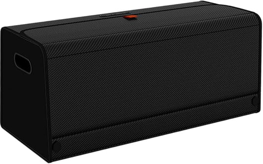 GMQ Car Trunk Organizer for SUV,Car Organizers and Storage with Collapsible Storage, Magnetic Lid Large Capacity for SUV, Truck, MPV (Carbon Black, XXL-29.5×13×12.5 IN)