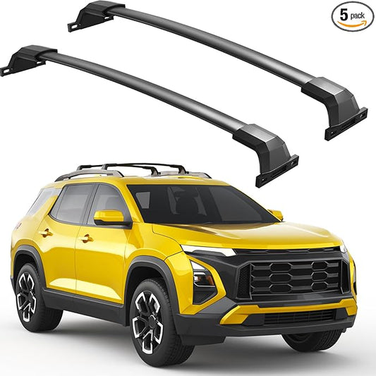 Roof Rack Cross Bars 220lbs Compatible with 2025 2026 Chevy Chevrolet Equinox with Raised Side Rails (Not for EV), Heavy Duty All-Metal Aluminum Crossbar Luggage Racks Roof Rails Rooftop