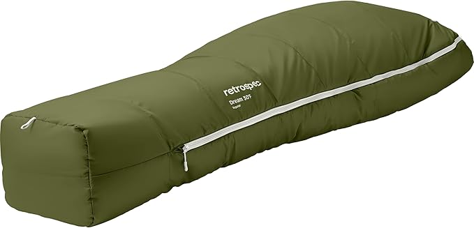 Retrospec Dream Mummy Sleeping Bag - 5, 15, & 30°F Cold Weather Camping & Travel Essential Gear with Water - Resistant Shell & Synthetic Fill - Zippered Pocket & Stuff Sack