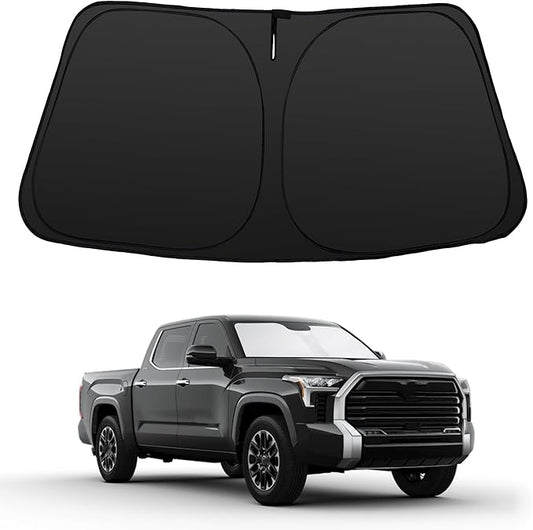 Windshield Sun Shade Accessories Compatible with 2022 2023 2024 2022-2026 Tundra for Toyota Foldable Sunshade Sun Visor Blocks UV