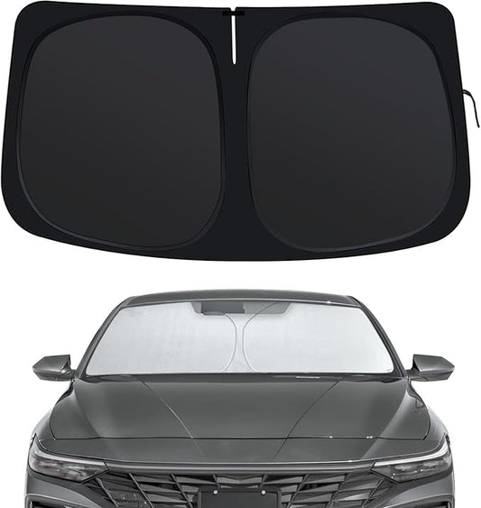 Side Window Sunshades Intended for Hyundai Elantra 2021-2025, Front Window Shades Custom Fit for Elantra, Foldable Car Sun Shield with Steering Wheel Sunshade to Block UV Keep Car Cool